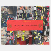 消防士のパーソナライズされた贈与用退職毛布 フリースブランケット (正面(横))