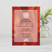 消防士のファイアバッジ消防士の退職パーティー 招待状 (スタンド正面)