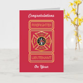 消防士のプロモーションカード カード (黄色い花)