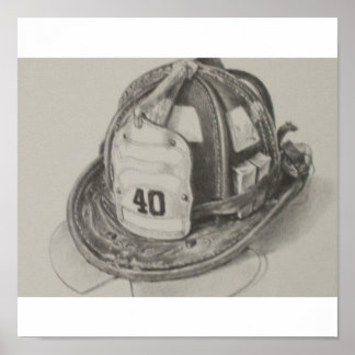 消防士のヘルマット ポスター