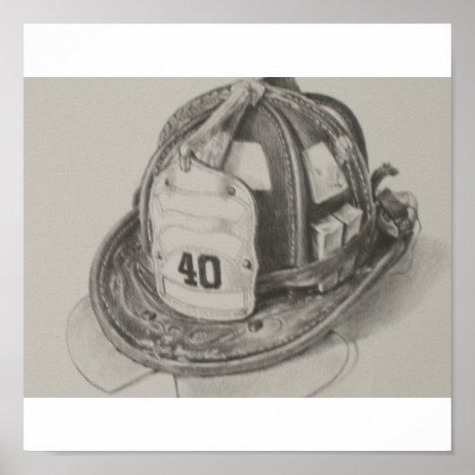 消防士のヘルマット ポスター (正面)