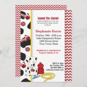 消防士のベビーシャワー招待状 招待状 (正面/裏面)