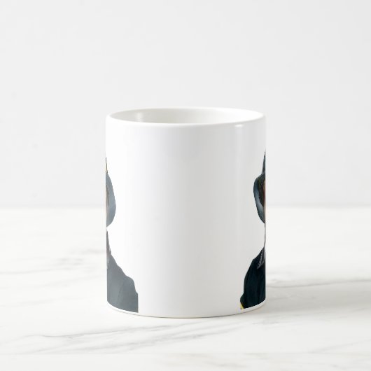 消防士のボクサー犬のマグ コーヒーマグカップ (中央)