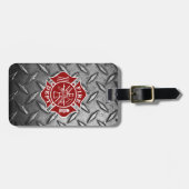 消防士のマルタ十字の荷物のラベル ラゲッジタグ (正面横)