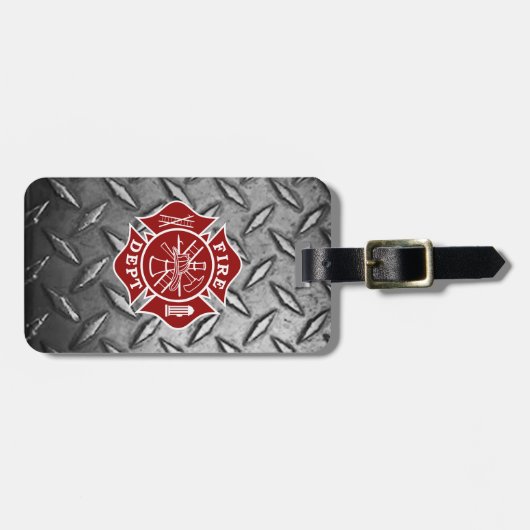 消防士のマルタ十字の荷物のラベル ラゲッジタグ (正面横)