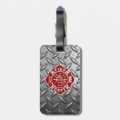 消防士のマルタ十字の荷物のラベル ラゲッジタグ (裏面縦)