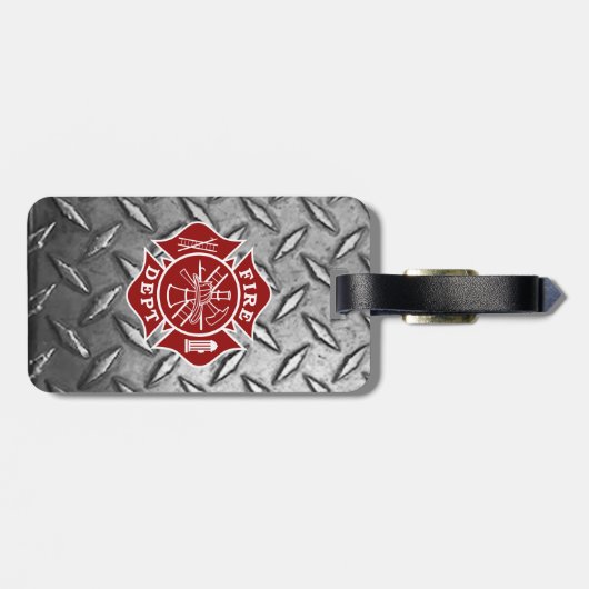 消防士のマルタ十字の荷物のラベル ラゲッジタグ (裏面横)