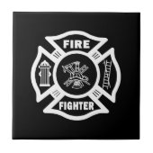 消防士のマルチーズ タイル (正面)