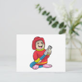 消防士のモグラ ホースを持つ ポストカード (スタンド正面)