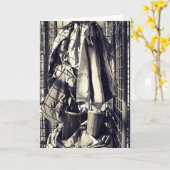 消防士のユニフォーム カード (黄色い花)