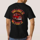 消防士のユーモア Tシャツ (裏面)