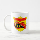 消防士のロゴ コーヒーマグカップ (左)