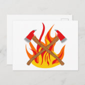 消防士の交叉軸 ポストカード (正面/裏面)