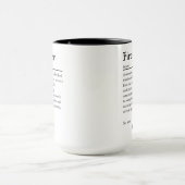 消防士の仕事の意味 マグカップ (中央)