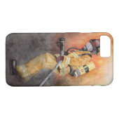 消防士の元の絵画の電話箱のiPhone Case-Mate iPhoneケース (裏面(横))