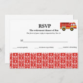 消防士の出席依頼 招待状 (正面/裏面)