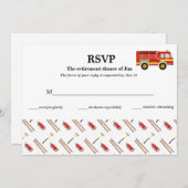 消防士の出席依頼 招待状 (正面/裏面)