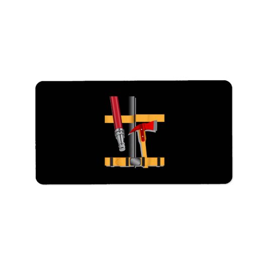 消防士の制服 消防士のコスチューム ハロウィン 自作 ラベル (正面)