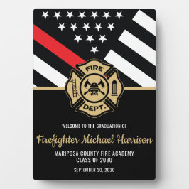 消防士の卒業式レッドライン消防士へようこそ フォトプラーク