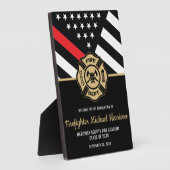 消防士の卒業式レッドライン消防士へようこそ フォトプラーク (側面)