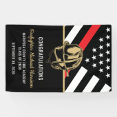 消防士の卒業消防士消防署 横断幕 (横)