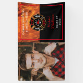 消防士の卒業発表 横断幕