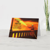 消防士の卒業祝い カード (正面)