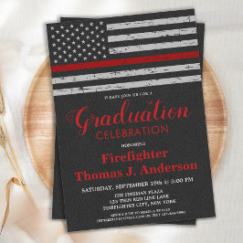 消防士の卒業薄い赤い線のフラグ消防士 招待状