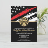 消防士の卒業赤線の旗消防士 招待状 (スタンド正面)
