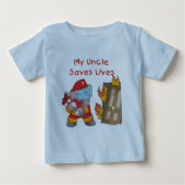 消防士の叔父さんT-shirtsおよびギフト ベビーTシャツ (正面)