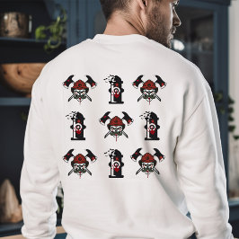 消防士の名パーソナライズされた前ハロウィンギフト スウェットシャツ