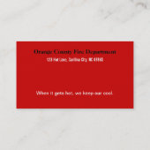 消防士の名刺 名刺 (裏面)