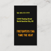 消防士の名刺 名刺 (裏面)