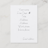 消防士の名刺 名刺 (裏面)