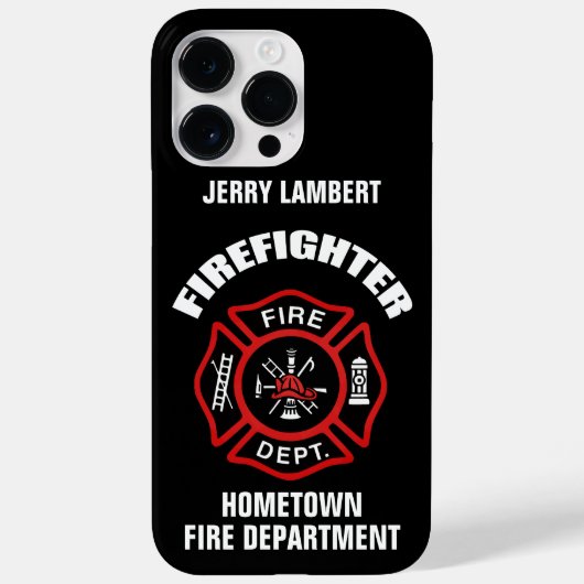 消防士の名前テンプレート Case-Mate iPhoneケース (裏面)