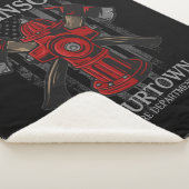 消防士の名前Fire Department消火栓USA国旗 シェルパブランケット (3/4)