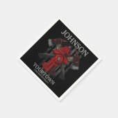 消防士の名前Fire Department消火栓USA国旗 スタンダードカクテルナプキン (角)