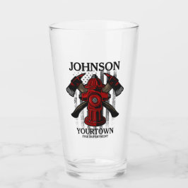 消防士の名前Fire Department消火栓USA国旗 タンブラーグラス