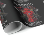 消防士の名前Fire Department消火栓USA国旗 ラッピングペーパー (ロールコーナー)