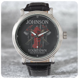 消防士の名前Fire Department消火栓USA国旗 腕時計