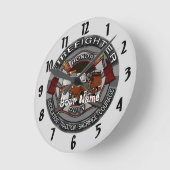 消防士の名誉時計 ラウンド壁時計 (傾斜)
