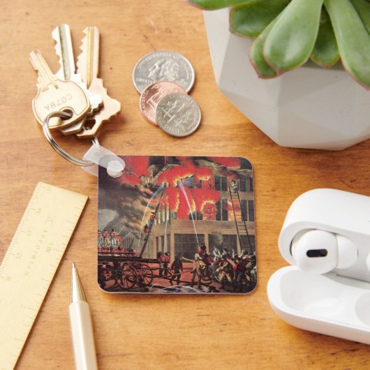 消防士の命、ヴィンテージ消防士 キーホルダー (デスク)