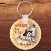 消防士の場所 キーホルダー (正面)