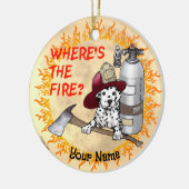 消防士の場所 セラミックオーナメント (左)