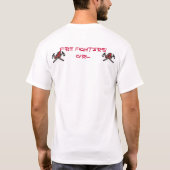 消防士の女の子 Tシャツ (裏面)