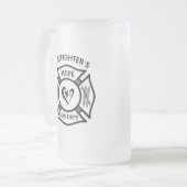 消防士の妻 フロストグラスビールジョッキ (正面左)