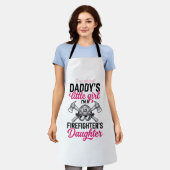消防士の娘の引用ベクターTシャツデザイン_1 エプロン (着用した状態)