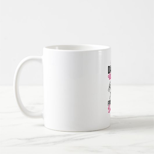 消防士の娘の引用ベクターTシャツデザイン_1 コーヒーマグカップ (左)