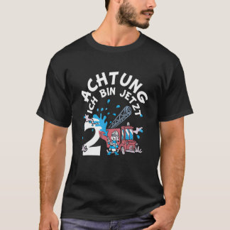 消防士の子供の誕生日を送信する Tシャツ