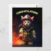 消防士の子猫 ポストカード (正面/裏面)